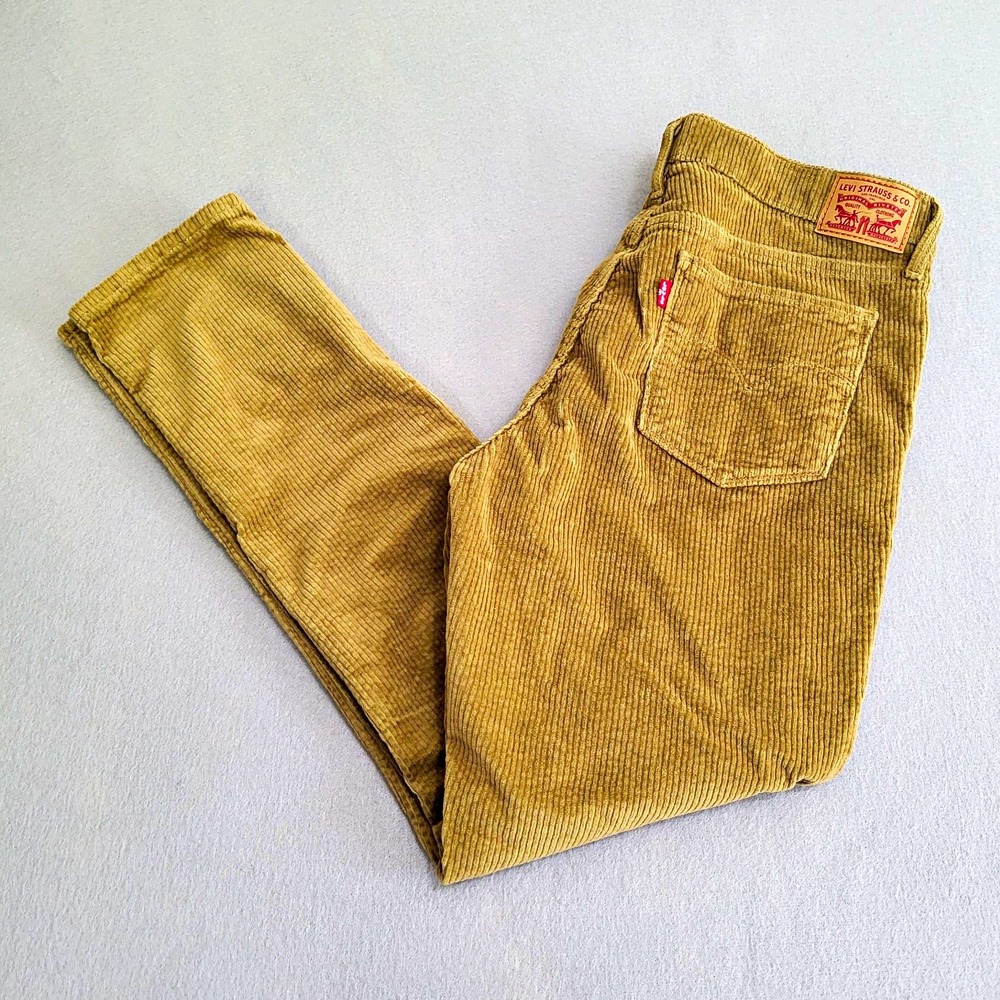 Levi's Brown Tan Corduroy Pants Slim Fit Skinny Leg Men's Size 32x30
